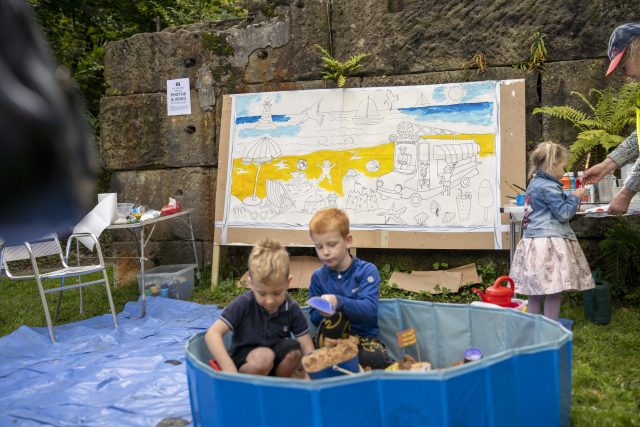 Children playing in sand pit